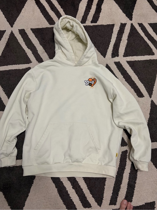 Golf Wang Other - Golf Wang Cream Hoodie with Orange Logo